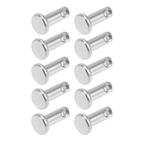 Clevis Pins (4mmx25mm) 10Pcs, Single Hole Flat Head 304 Stainless Steel Fastener Pin - for Metal Devices, Furniture Installation, Industrial, DIY