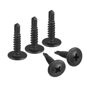 uxcell Phillips Head Self Tapping Screws, 8 x 3/4" Carbon Steel Self Drilling Sheet Metal Screw Black 200pcs