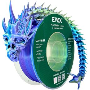 PLA Magic Treasure (Gold, Silver, Copper) 3D Printer Filament, Dimensional Accuracy +/- 0.03 mm, 1KG Spool