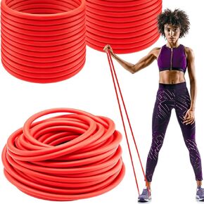 1 Roll Resistance Tubes Latex Elastic Tubing 50ft Exercise Bands Exercise Tubing for Physical Therapy, Lower Pilates, at Home Workouts, Rehab Core Exercise