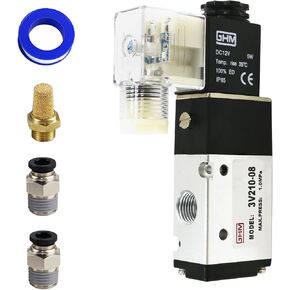 GHM Pneumatics Solenoid Valve 1/4''npt AC110V 3Way2Position Single Coil Pilot-Operated Electric Solenoid Valve 3V210-08
