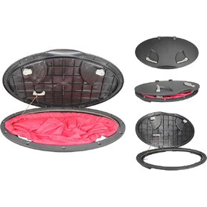 Pactrade Marine Boat Kayak Canoe Fishing Rigging Sailing Heavy Duty 20'' Waterproof Hatch Deck Plate Kit Cover w/ Storage Bag
