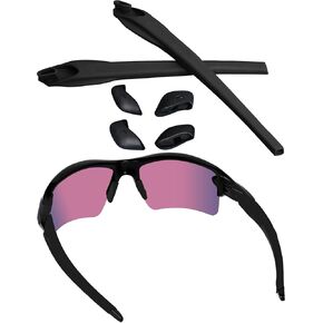 2 Pair Replacement Rubber Kit Earsocks Nose Pads for Oakley Flak 2.0 OO9295/Flak 2.0 XL OO9188/Flak 2.0 Asian Fit OO9271 Sunglasses - Black