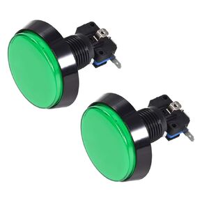 uxcell Game Push Button 60mm Round 12V LED Illuminated Push Button Switch with Micro Switch for Arcade Video Games Red 2pcs