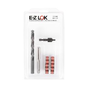 E-Z LOK Metal Thread Repair Kit Tool and Stainless Steel Threaded Inserts Thin Wall M8-1.25 x 7/16-20