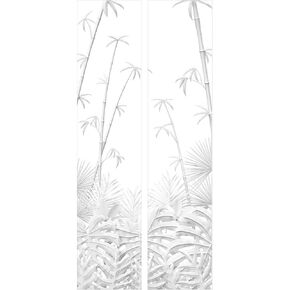 Tropical Plants Faux 3D Decorative Window Film, Double Sided Frosted Window Privacy Film for Glass Window Door, Resuable Static Window Cling 3D-Tropical Leaves 22.83"X70.86"