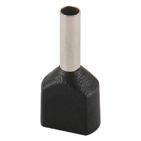 Baomain AWG 16/1.5mm² سلك النحاس تجعيد موصل التوأم معزول الطويق دبوس نهاية الحبل TE1508 حزمة سوداء من 1000