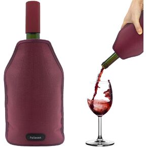 Portable Wine Cooler Sleeve Reusable Wine Bottle Chiller Flexible Wine Ice Bag Keep Wine Cool and Refreshing for 750ml Standard Size Bottles Red Wine, White Wine & Champagne (Black) in Kuwait