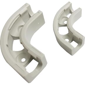 Bend Supports 90 Degree Elbow Conduit Flow Bend Clip White for 3/8 inch RO Tubing Plastic Polymer PEX Pipe Clamps (pack of 10)