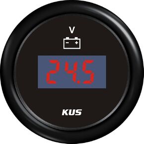 KUS Digital Voltmeter Gauge, CEVR-WW, 9-32V Range, 12V / 24V, 2" (52mm) in Kuwait