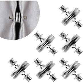 6 Pcs Magnetic Curtain Clips, Curtain Magnets Closure Pins to Keep Curtain Closed Prevent Light Leaking Curtain Closure Button Buckle for Outdoor Indoor Drapes Home Bedroom Office