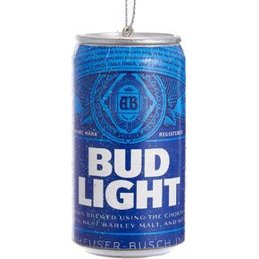 Kurt Adler Budweiser Bud Light Beer Can Christmas Ornament