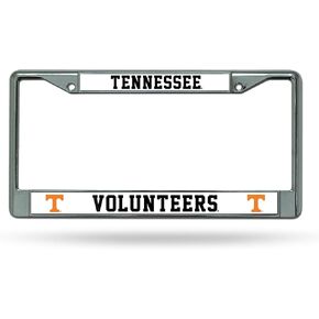 Rico Industries NCAA Tennessee Volunteers Premium License Plate Chrome Frame 12" x 6"