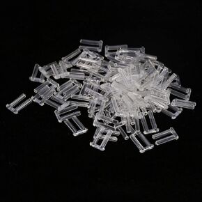 Rimless Frames Sleeves, 100pcs New Clear Plastic Compression Sleeves Rimless Glasses Repair Kit Rimless Glasses Repair Set For Rimless Glasses Fixing Accessories Tools(1.40.80.7) 1.4*0.8*0.7