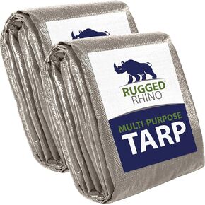 All Weather 100% Waterproof Heavy Duty Tarp, 5 Mil UV Temperature Resistant Tarps, High Durability Multipurpose Cover, for Home Outdoor Patio Winter Leaf Camping, 8x10 1 Pack Blue