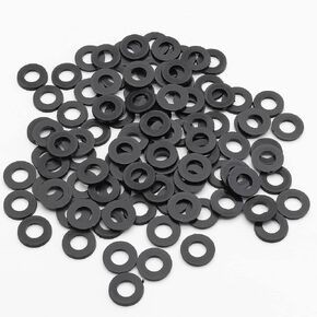 100 PCS Nylon Washers, M5 x 8mm x 1mm Nylon Flat Washers Insulating Washers for Faucet Pipe Water Hose