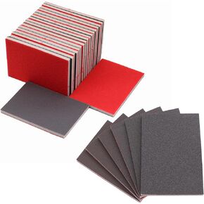 24pcs Sanding Sponge, 320-3000 Grit, Ultra Fine Wet Dry Flexible Hand Sanding Pads for Sander, 4" X 2.8" X 0.2" Foam Sand Paper Block Assortment Kit for Drywall, Metal, Wood, Model Polishing