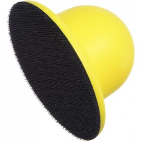 uxcell Hook and Loop Hand Sanding Block 4 Inch Round Detail Sanding Disc PU Foam Backing Plate Manual Sander for Detailing Polishing