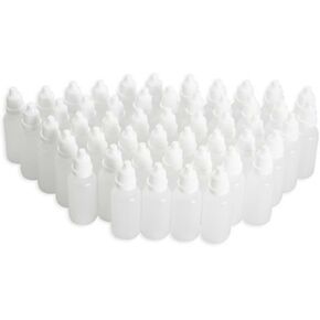 AKOAK 24 Pcs 5ml Plastic Squeezable Eye Liquid Dropper Bottles with Childproof Cap