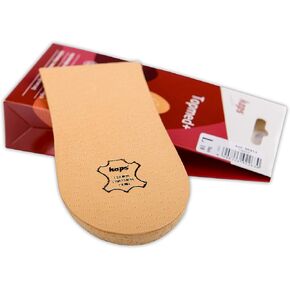 1 x Heel Raise, Heel Lift Elevator, Heel Pad, Orthotic Wedge, Many Widths and Heights, Leather Cover, Kaps Topmed Plus, Supplied to NHS, 1 Piece (Height 5 mm / 0.2 inch - size S)