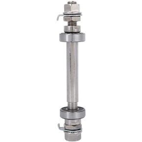 Qiilu ycle Wheel Hub Axle,6000 Bearing ycle Wheel Hub Axle Front Rear Solid Shaft Lever Bike Repair Tool Accessories((Front) Axle + 6000 Bearing)