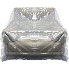 Plastic Chair Cover for Moving Storage - Small Furniture Storage Bag Protector for Recliner Wingback Chair - Heavy Duty Plastic Bag Waterproof Dustproof 35W x 43D x 67H Inches