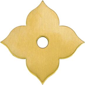 Tiazza 10Pcs Clover Brass Backplate Washers Classical Furniture Decoration Gasket Brass Hardware Accessories (Brass)