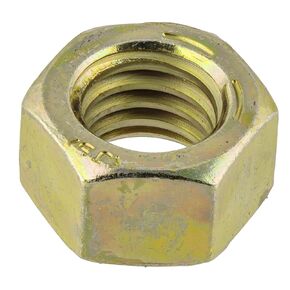 5/8"-18 (10 pack) Grade 8 Hex Nut, Fine Thread, Yellow Zinc by Makers Bolt