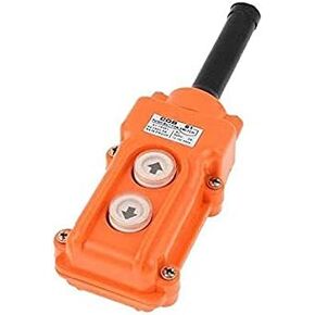 مفتاح زر الضغط للتحكم في قلادة الرافعة، مفتاح زر ضغط الرافعة بطريقتين، مفتاح قلادة الرافعة البرتقالية. 250 فولت، 5 أمبير، 500 فولت، 2 أمبير. in Kuwait