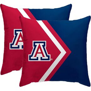Officially Licensed NCAA Side Arrow Poly Span 2 Pack Throw Pillows, 16" x 16"