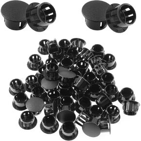 50 قطعة من سدادات الفتحات البلاستيكية 6 مم / 1/4 بوصة، غطاء فتحة من النوع الأسود المتدفق في المقابس البلاستيكية، أنبوب فتحة غطاء الأنبوب، قابس غطاء نهاية مستدير، قابس لوحة غطاء لأثاث طاولة الكرسي in Kuwait