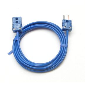 T-Type Thermocouple Extension Cable Wire with Miniature Mini Thermocouple Connectors 6 ft (= 2 Yard) Long