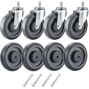 عجلة عربة التسوق مع قفل مزدوج، 8 عجلات مقاس 5 بوصات لعربة التسوق، عجلة عربة التسوق مزودة بمسامير مثالية لمتجر البيع بالتجزئة in Kuwait