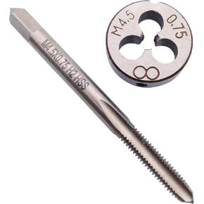 HSS M4.5 x 0.75mm Tap and M4.5 x 0.75mm Die Metric Thread Right Hand
