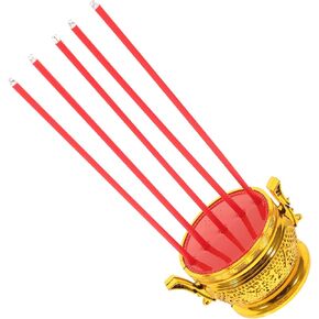 Electronic Incense Burner Electronic Led Burner Decorative Led Incense Burner Smokeless Censer Led Offering Censer Electronic Censer for Home Reusable Led Censer Offering Supplies