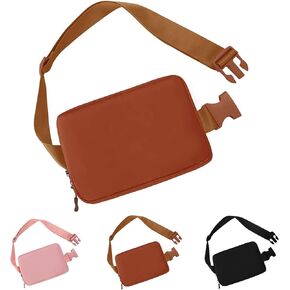 Unisex Fanny Pack, Sports Waist Bag with Adjustable Strap &Headphone Jack, for Sports, Workout, Travel, Cycling (Black+Green)
