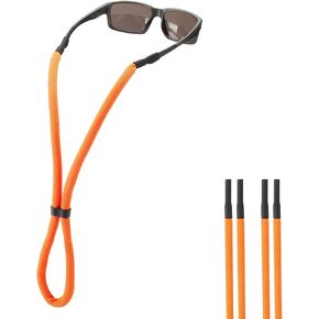 Sunglasses Strap Holder for Floating - Adjustable Glasses Strap lanyard for Men Women - Eyeglass Strap Holders Around Neck - Eyewear Retainer Cord String for Water Sports - 4 Colors B/Y/G/O