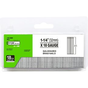 meite 18 Gauge Brad Nails, 2 Inch 18GA Brad Nails Galvanized Small Finishing Nail Gun Nails for Pneumatic, Electric Brad Nailer Gun (1,000 Counts)