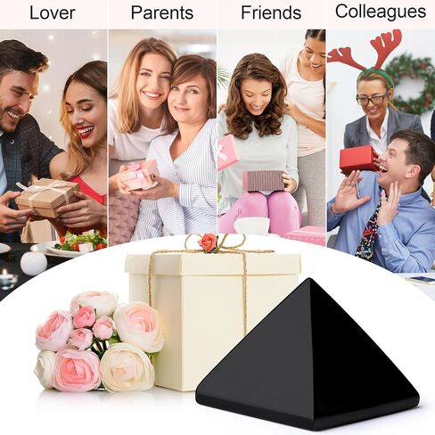 روز كوارتز كريستال الهرم الوردي بلورات الشفاء 1.5 "الأحجار الكريمة الهرم لجذب محظوظ التأمل توازن الطاقة الريكي in Saudi Arabia