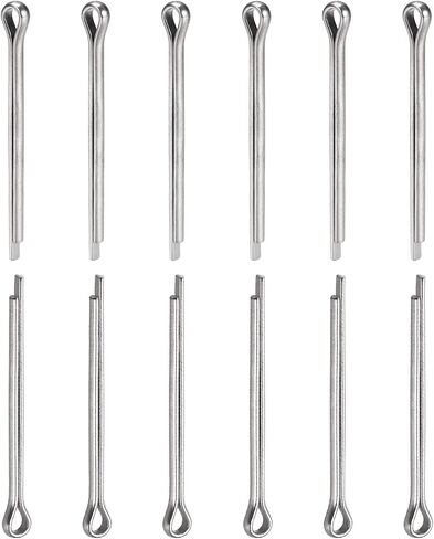 4mm x 50mm (DxL) Cotter Clip Pins - 15Pack - Good for Machinery - 304 Stainless Steel Hairpin Fasteners - Silver in Saudi Arabia