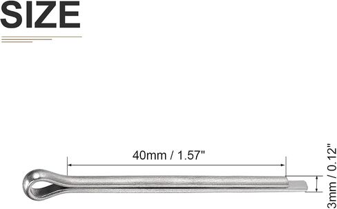 4mm x 50mm (DxL) Cotter Clip Pins - 15Pack - Good for Machinery - 304 Stainless Steel Hairpin Fasteners - Silver in Saudi Arabia