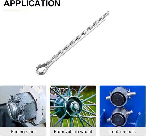 4mm x 50mm (DxL) Cotter Clip Pins - 15Pack - Good for Machinery - 304 Stainless Steel Hairpin Fasteners - Silver in Saudi Arabia