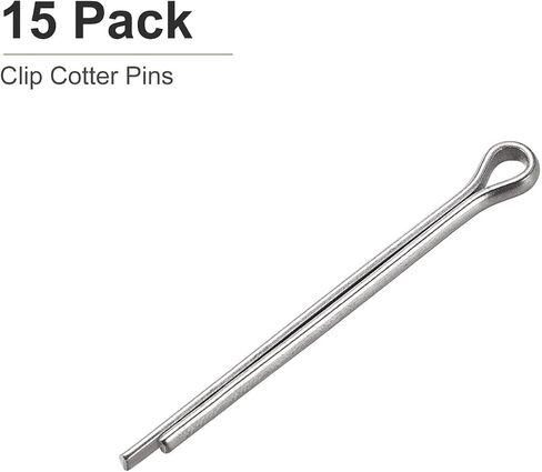 4mm x 50mm (DxL) Cotter Clip Pins - 15Pack - Good for Machinery - 304 Stainless Steel Hairpin Fasteners - Silver in Saudi Arabia