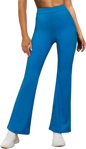 WBQ Womens Flare Yoga Pants High Waist Bootcut Bell Bottom Leggings with Tummy Control Workout Gym Flared Leggings in Saudi Arabia