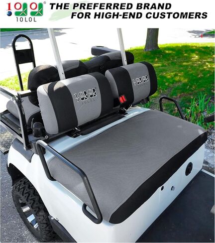 10L0L Golf Cart Front Rear Seat Covers for Yamaha G2 G8 G9 G11 G14 G16 G20 G19 G21 G22, Club Car DS pre-2000, Tomberlin Emerge, Made w/ 3D Air Mesh Polyester Fabric Breathable Washable -Grey in Saudi Arabia