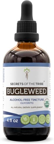 Bugleweed USDA Organic Tincture Alcohol-Free extract, High-potency Herbal Drops, Tincture made from Bugleweed (Ze Lan, Lycopus Virginicus) Dried Herb Respiratory System Health 4 oz in Saudi Arabia