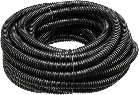 uxcell 6 M 5.2 x 7.2 mm PP أنبوب قناة مموج مرن للحديقة والمكتب باللون الأسود in Saudi Arabia
