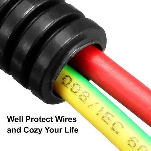 uxcell 6 M 5.2 x 7.2 mm PP أنبوب قناة مموج مرن للحديقة والمكتب باللون الأسود in Saudi Arabia