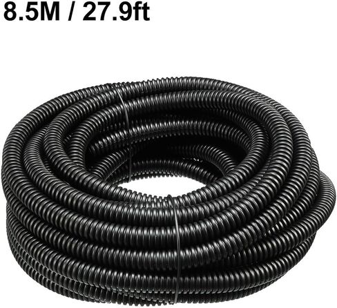 uxcell 6 M 5.2 x 7.2 mm PP أنبوب قناة مموج مرن للحديقة والمكتب باللون الأسود in Saudi Arabia
