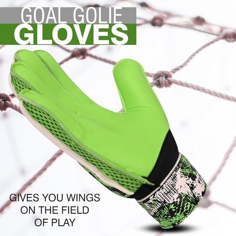 Soccer Goalie Gloves, Goalkeeper Gloves Finger Save,Soccer Gloves 4mm Latex Strong Grip Finger Spine Protection,Goalie Gloves for Kids Youth in Kuwait